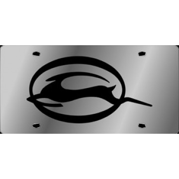 Impala Black Logo Stainless Steel License Plate 