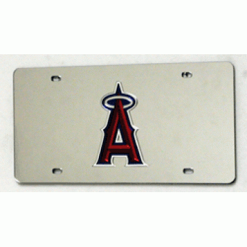 Anaheim Angels Silver Laser License Plate 