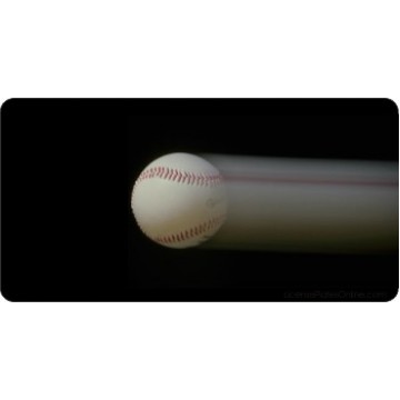 Blazing Baseball Photo License Plate 