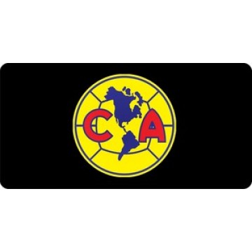 Club America On Black Photo License Plate 