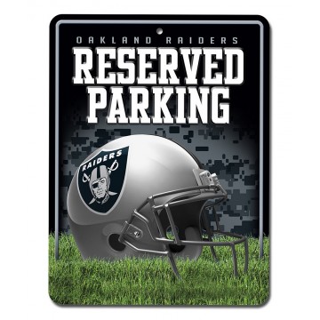 Oakland Raiders Metal Parking Sign