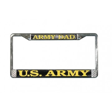 U.S. Army Dad Chrome License Plate Frame 