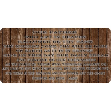 The Lord's Prayer Photo License Plate