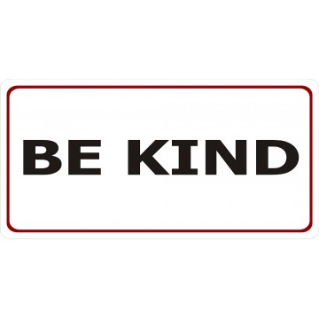 Be Kind Photo License Plate