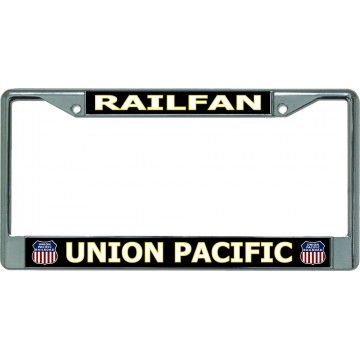 Union Pacific Railfan Chrome License Plate Frame