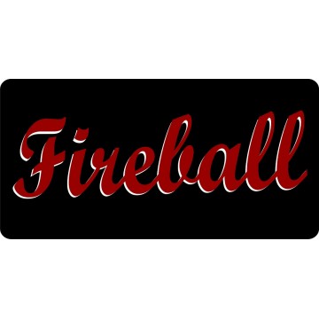 Fireball Photo License Plate