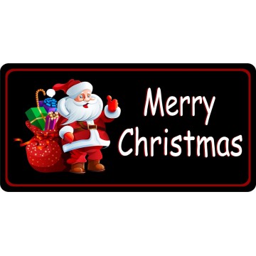 Santa Merry Christmas Photo License Plate