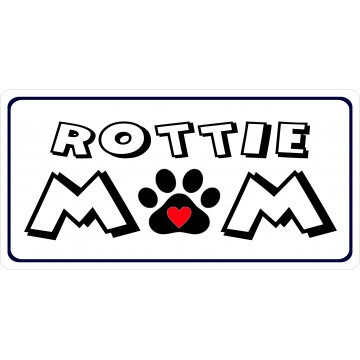 Rottie Mom Photo License Plate
