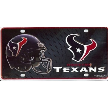 Houston Texans Metal License Plate 