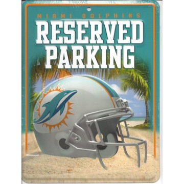 Miami Dolphins Metal Parking Sign 