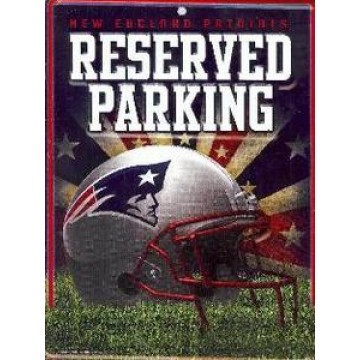 New England Patriots Metal Parking Sign 