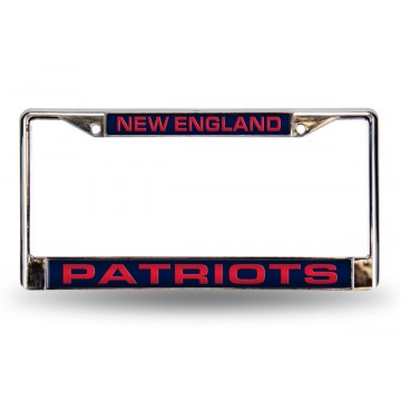 New England Patriots Laser Chrome License Plate Frame  