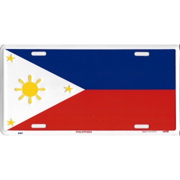 Philippines Flag Metal License Plate