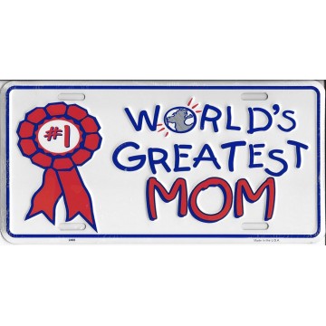 World's Greatest Mom License Plate 