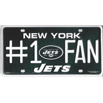 New York Jets #1 Fan License Plate 