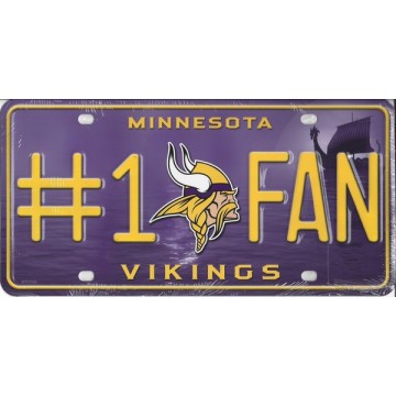 Minnesota Vikings #1 Fan License Plate 