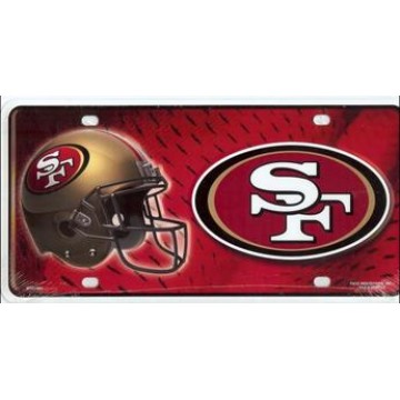 San Francisco 49ers Metal License Plate 