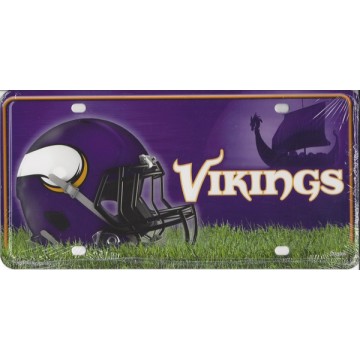 Minnesota Vikings Metal License Plate 