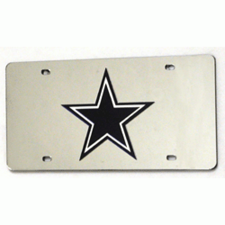 Dallas Cowboys Silver Laser License Plate 