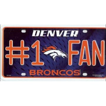Denver Broncos #1 Fan License Plate 