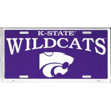 Kansas State Wildcats Purple License Plate