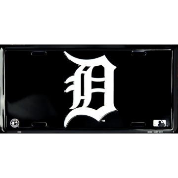 Detroit Tigers "D" Metal License Plate 