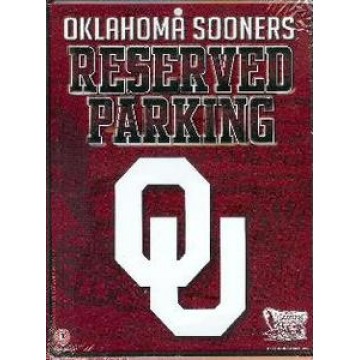 Oklahoma Sooners Metal Parking Sign 