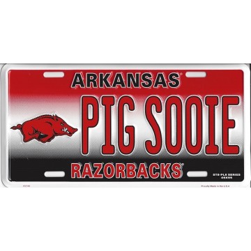Arkansas Razorbacks PIG SOOIE Metal License Plate