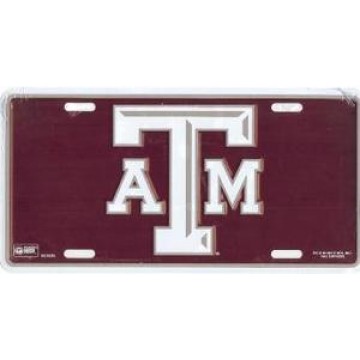 Texas A&M Burgundy License Plate 