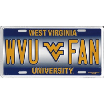 WVU FAN West Virginia Metal License Plate 