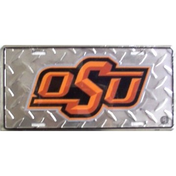 OSU College Diamond License Plate  