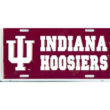 Indiana Hoosiers Metal License Plate 