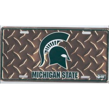 Michigan State Spartans Diamond License Plate 