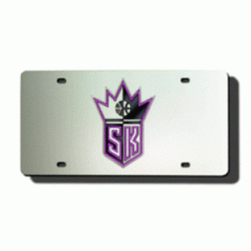 Sacramento Kings Silver Laser License Plate 