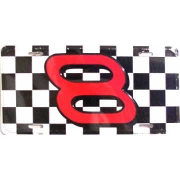 Nascar Racing #8 Metal License Plate 