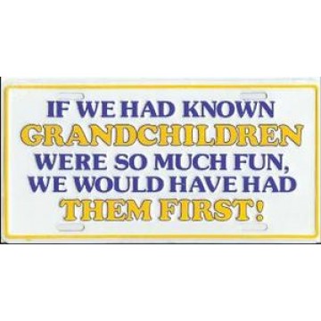 If We Had Known Grandchildren Were So Much Fun Metal License Plate 