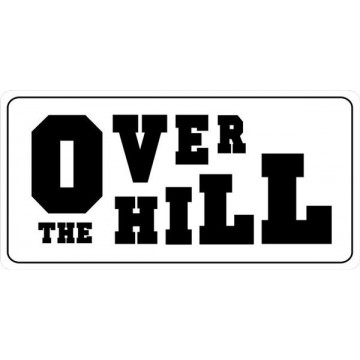 Over The Hill Photo License Plate 