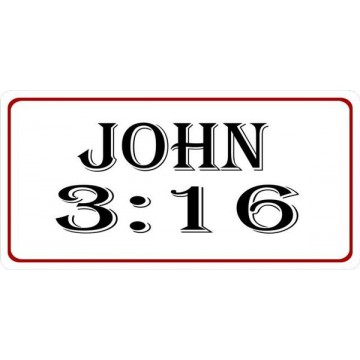 John 3:16 Photo License Plate 