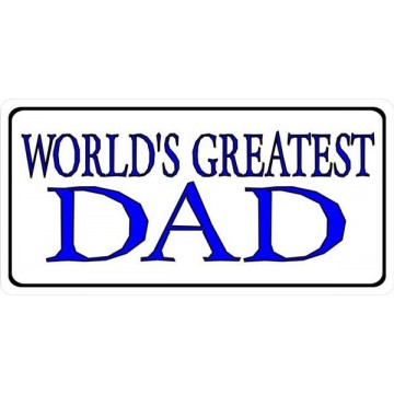 World's Greatest Dad Photo License Plate 