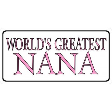 World's Greatest Nana Photo License Plate 