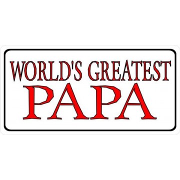 World's Greatest Papa Photo License Plate