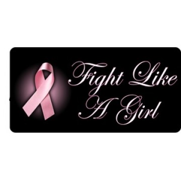 Fight Like A Girl Photo License Plate 