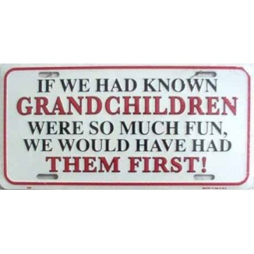 If We Had Known Grandchildren Were So Much Fun License Plate