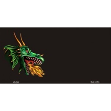 Dragon Head Offset Metal License Plate 