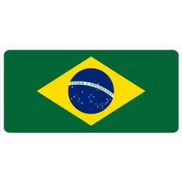 Brazil Flag Photo License Plate 