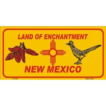 New Mexico Land Of Enchantment Metal License Plate 