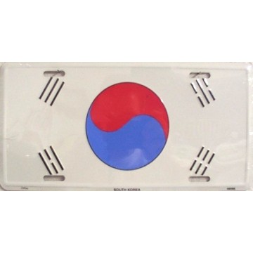 South Korea Flag License Plate 