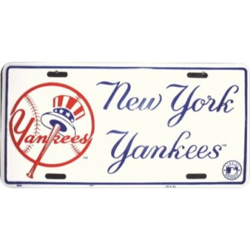 New York Yankees Metal License Plate 