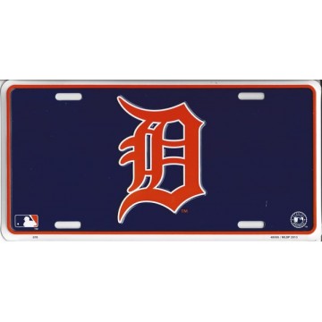Detroit Tigers "D" Blue License Plate 