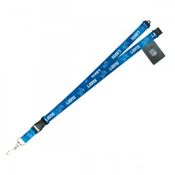 Detroit Lions Blue Lanyard With Safety Latch